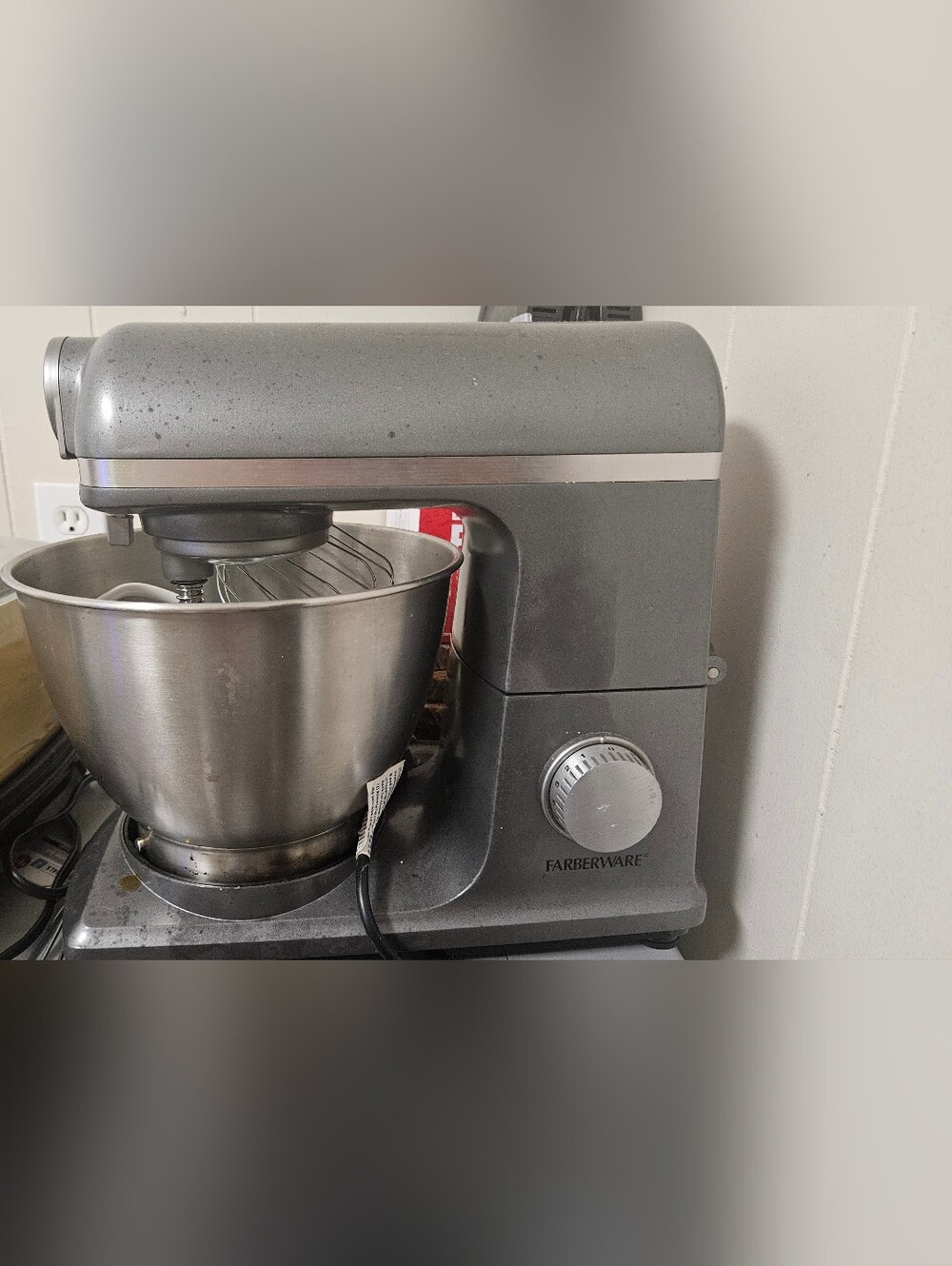 Farberware Gray Stand Mixer with Stainless Steel Bowl